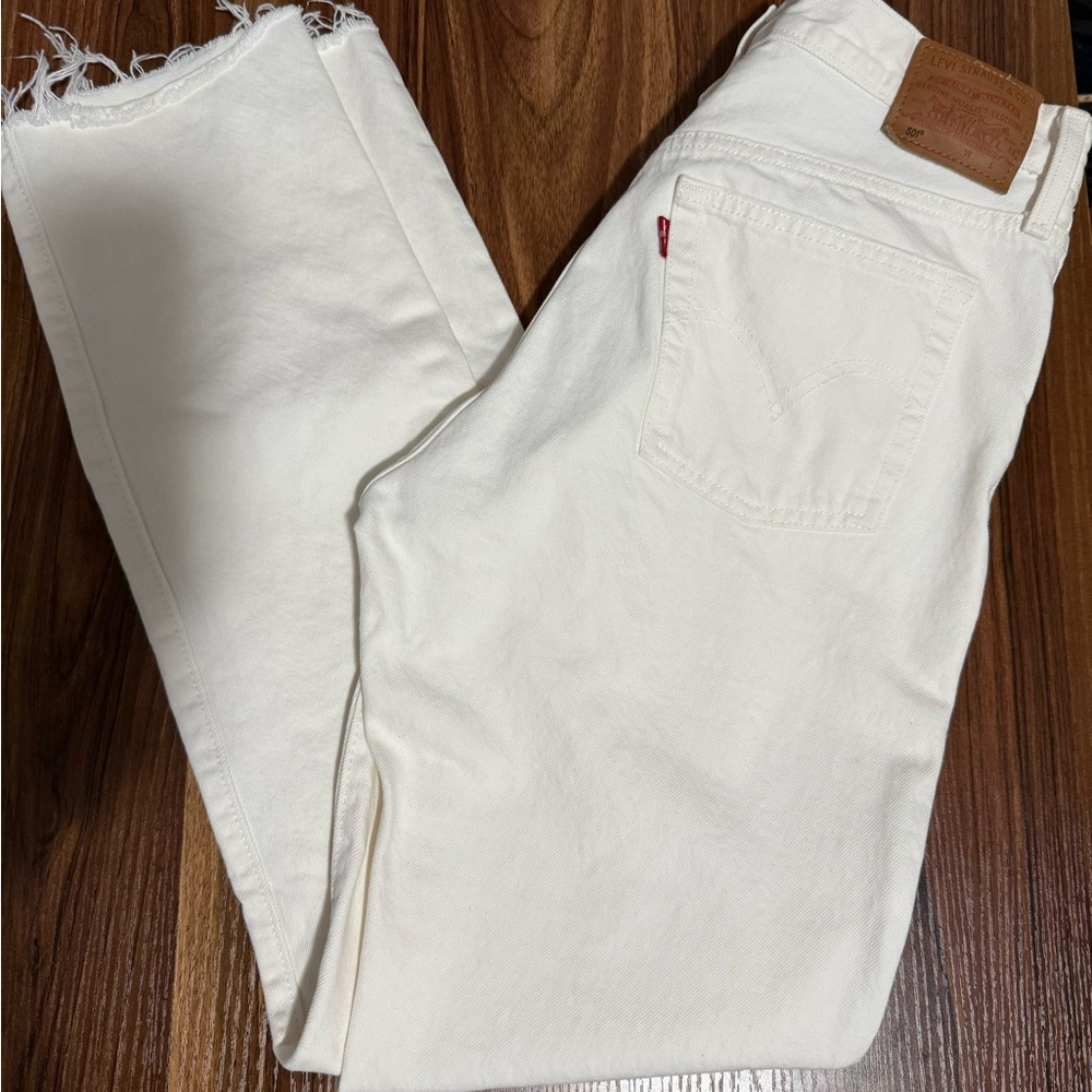 Levi's 501 White Denim